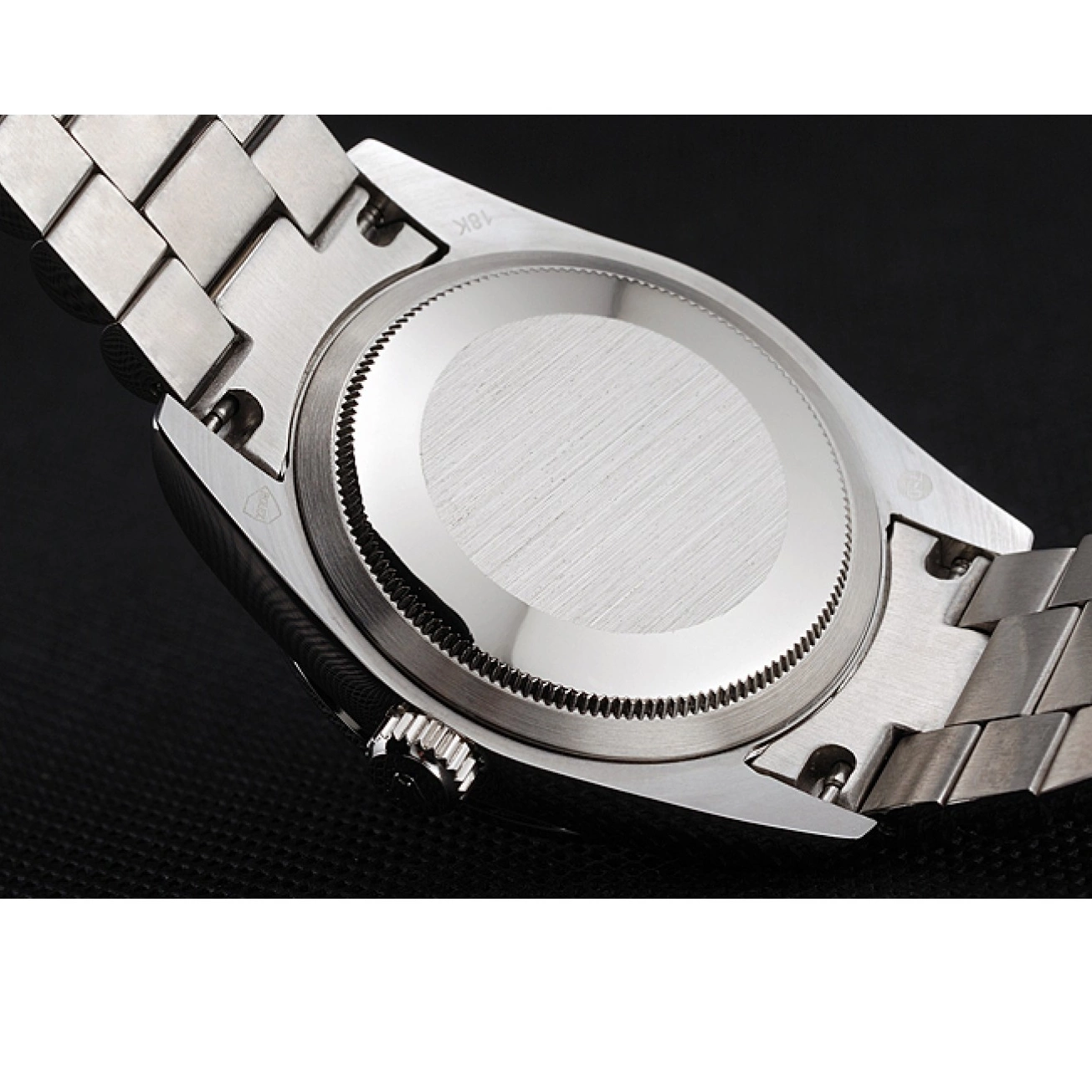 AAA replica watch Swiss Rolex Dial Stainless And Day Diamond And Steel Bezel Date Pave Bracelet 0721